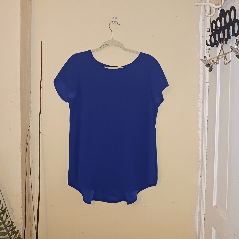Alfani womens blue blouse size 8‎